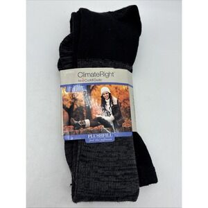 climate right by cuddl duds leg layering sweater tight tights 1X Gray